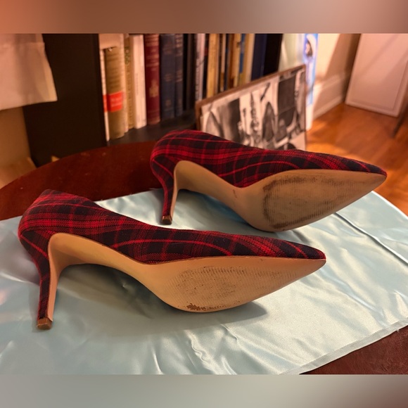 BCBGeneration Red Plaid Heels - Picture 6 of 13